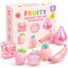 Squishy Toys 6 Pack, Fruit Squishy Toys Set, Slow Rising Sensory Fidget