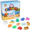 Squochi Sea and Safari Animal Mochi Squishy Toys, 50 Piece Blind Bag Pack