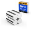 SRENMSMT Heavy Duty Magnets, 18x2mm Neodymium Magnets for Crafts, 80 Pack