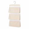 SRTFINE Hanging Closet Organizer with 3 Mesh Pockets and Hooks, Large Capacity Underwear, Sock and Shoe Storage Bag for Closet, Door, Shelf, Dorm Room and Home - 3 Pockets