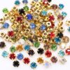 SS12-SS40 Gold Claw Rhinestones Flatback Crystals (01G-Mix,4mm 100pcs)