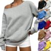 Ssuyeuri Women's Off The Shoulder Sweatshirt Long Sleeve Tops Gray