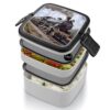 Stackable Double-Layer Bento Box with Spoon 1000ml Leak-Proof Lunch Box