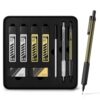 STAGEEK Metal Mechanical Pencil Set, 0.5 & 0.7mm Drafting Pencil Gift Set