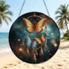 Stained Glass Window Hanging, Dream Catcher Butterfly