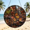 Stained Glass Window Hanging, Monarch Butterflies
