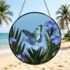 Stained Glass Window Hanging, Peacock Butterfly