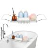 Stainless Steel Bathtub Tray for Large Soaking Tub, 38.58 X 7.86 X 2.75Inch