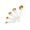 Stainless Steel Golden Measuring Spoons Set, Baking Tool 5pcs