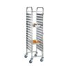Stainless Steel Kitchen Work Table Trolley Cart with Wheels & Brake, Bakery Serving Rack for Food Prep &, Heavy-Duty Kitchen Utility Cart,L