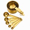 Stainless Steel Measuring Cups and Spoons Set for Coffee Baking Kitchen