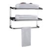 Stainless Steel Multi Layer Bath Towel Rack Bathroom Pendant Multi Function Display Rack (Size : 57cm) (67cm)