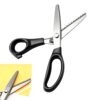 Stainless Steel Zig Zag Pinking Shears with Serrated Teeth, 2026 Premium Stainless Steel Pinking Shears, Thick Sharp Lace Scissors for Right-Handed Users Fabric Cutting (rounded teeth, 4mm)