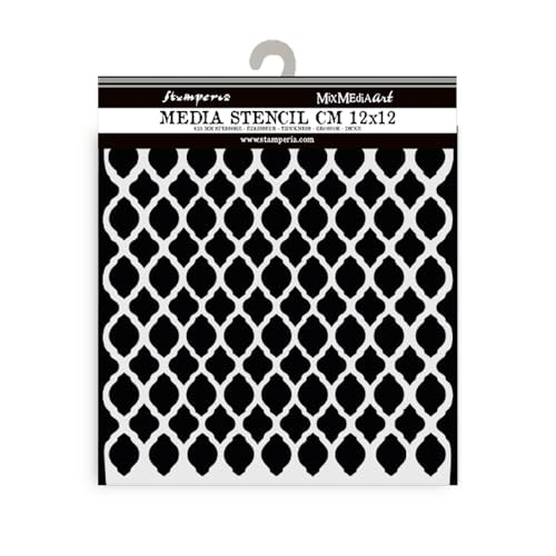 Stamperia - Thick Stencils for Scrapbooks, Albums, Cards, Bullet Journalling, and More, Flexible Material, Easy to Clean, Perfect for Hobbies, Crafts and Gifting (Timeless, Net Texture)