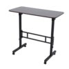 Standing Desk Adjustable Height Mobile Stand Up Desk with Wheels (Black