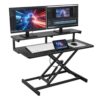 Standing Desk Workstation Height Adjustable Desk Riser Keyboard Tra 37 Inch
