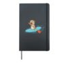 Stand up Paddling Dog Hardcover Journal, Black