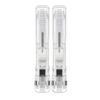 Staple Clip Binder Set 2 Pcs Binder Clip Stapler with 100 Pcs Reusable Small Clips Non Destructive Paper Clam Dispenser for Office Home (Transparent)