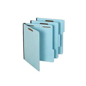 Staples® 60% Recycled Pressboard Classification Folder, 2" Expansion, Letter Size, Blue, 25/Box (ST384868/384868)