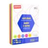 Staples Card Stock Paper, 8.5" x 11", Assorted Neon Colors, 100 Sheets