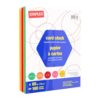 Staples Card Stock Paper, 8.5" x 11", Assorted Primary Colors, 100 Sheets