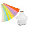 Star Origami Paper Strips with Glass Bottle and Rope for DIY