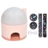 Star Projection Lamp Innovative 360 Degree Rotation Adjustable Brightness Fast Charging USB C Night Light for Kids Bedroom Party Decoration Material (Pink)