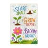 Start Small Grow Brave Bloom Bright Pink Wooden Jigsaw Puzzle 1000 Pieces