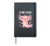 Stay Rare Axolotl Motivational Cute Design Hardcover Journal, Black