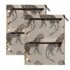 STAYTOP Leopards on Beige Pencil Pouch for 3 Ring Binder 2 Pack