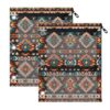 STAYTOP Southwest Aztec Pattern Pencil Pouch for 3 Ring Binder 2 Pack