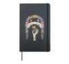 Stay Wild Skeleton Hand Floral Botanical Hardcover Journal, Black