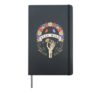 Stay Wild Skeleton Hand Floral Botanical Hardcover Journal, Black