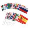 StaZamor 24Pcs 6x8 Inch World Flags on Small Sticks, Country Bunting Flags for Parties, Classroom Events, Geography Learning, Decorations