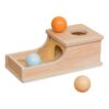 StaZamor Wooden Object Permanence Box with Drawer & Shape Balls, Early Education Box Toy for Toddlers, Learning Activity, Fine Motor Skills