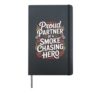 Steady spouse behind the sirens firefighter spouse Hardcover Journal, Black