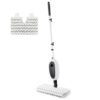 Steam Mop for Floor Cleaning, 1200W 10-in-1 Fast Heating Steam Cleaner with Unique Double-Sided Flip Design, 2 Microfiber Pads, 23ft Power Cord for Hardwood, Tile, Laminate, Kitchen & Home Use
