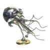 Steampunk Jellyfish Metal Model Kit, 3D Metal Mechanical Jellyfish Model Kit, DIY Assembly Desk Lamp with Adjustable Warm Light, Industrial Art Display Collectible (800+PCS)