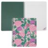 Steel Mill & Co. Medium Spiral Floral Notebook, Secret Garden Floral
