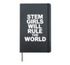 Stem Girls Will Rule The World National Women History Month Hardcover Journal, Black
