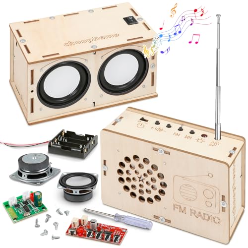 Stem Projects Toys for Boys age 8-12 12-14 Science Kit Building Own Bluetooth Speaker & FM Radio DIY Electronics Kit Science Experiments Kid 9-12 Boy Toys Birthday Gift 8 9 10 11 13 Year Old Teen Girl