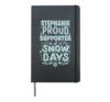 Stephanie Supporter of Snow Days Stephanie Christmas Winter Hardcover Journal, Black