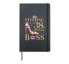 Stepping into my 38th Birthday Like A Boss Hardcover Journal, Black