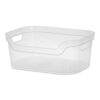 Sterilite 5.25 in. x 9.5 in. x 13 in. Clear Plastic Cube Storage Bin w/Carry Handles, 8-Pack 8 x 13348608