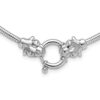 Sterling Silver Rhodium-plated Panther Round Cubetto Style Necklace