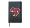 Stethoscope Heart Valentines Day Registered Nurse RN LPN Hardcover Journal, Black