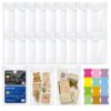 Sticker & Card Organizer, Clear Snap Envelopes with 24 Labels, 20 Pack