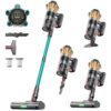 Stick Vacuum Cleaner with LED Display, Anti-Tangle, 60-Min Runtime
