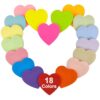 Sticky Notes 1008 Sheets - 18 Pack of 18 Vibrant Colors | Super Sticky Adhesive | Easy to Post for Office, School, Organizing (Heart)
