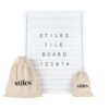 Stiles 23"x17" Tile Letter Board Set with 122 Wooden Symbols, White